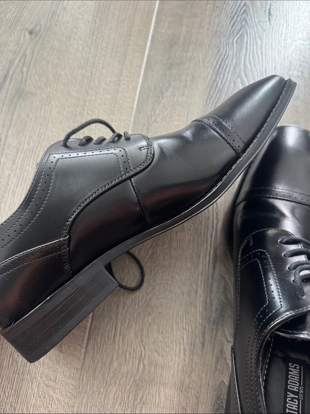 Stacy Adams Men’s Black Leather Cap Toe Oxford Dress Shoes 10 – Worn Once